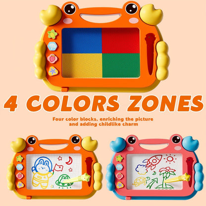2 Tablettes Magiques Crabe 🦀 pour Enfants – Dessin Effaçable, Stylos Colorés Inclus | Jouet Créatif Portable pour Apprentissage Ludique et Moments en Famille - Ardoise Magique