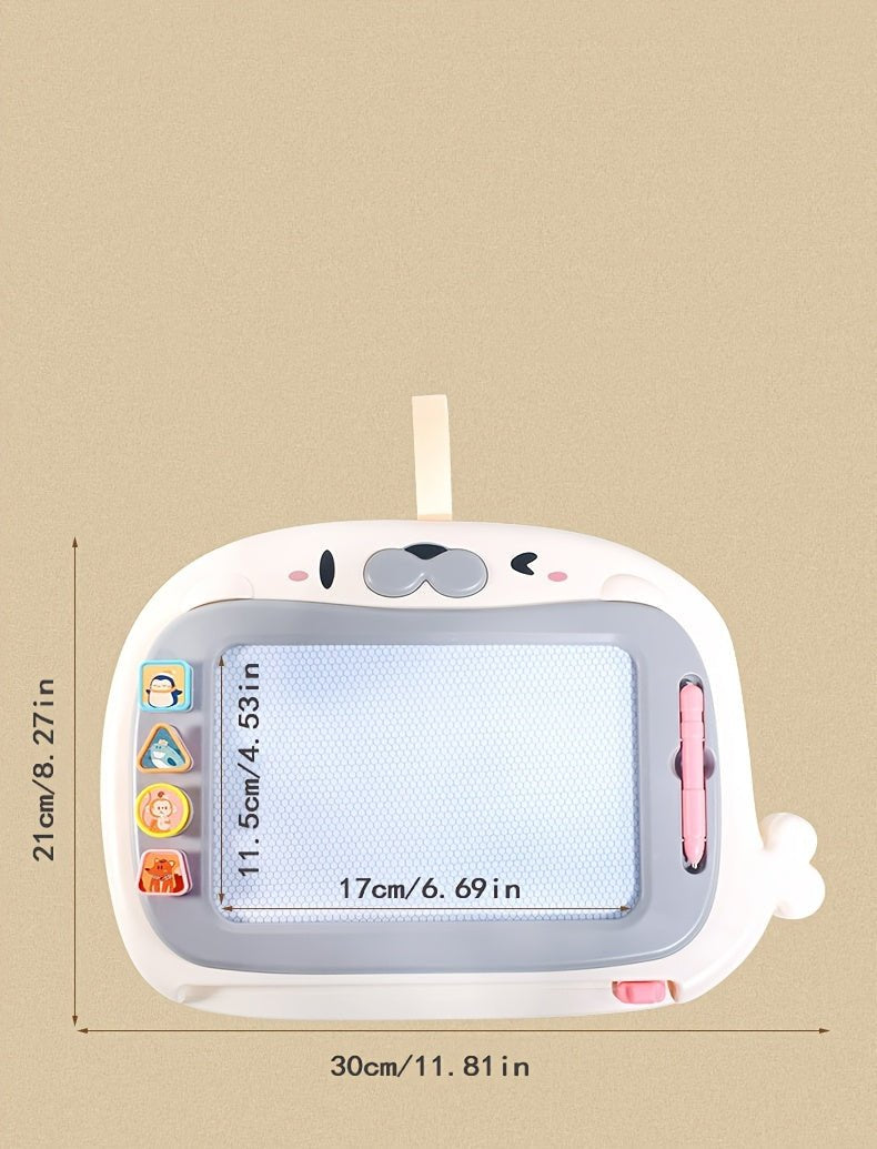 Ardoise Magique Enfant Réutilisable avec 4 Tampons – Jouet Créatif Effaçable | Idée Cadeau Noël 🎄Ludique et Éducative - Ardoise Magique