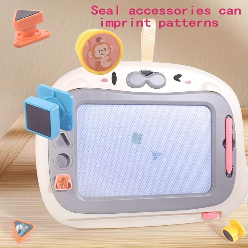 Ardoise Magique Enfant Réutilisable avec 4 Tampons – Jouet Créatif Effaçable | Idée Cadeau Noël 🎄Ludique et Éducative - Ardoise Magique