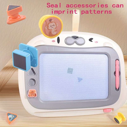 Ardoise Magique Enfant Réutilisable avec 4 Tampons – Jouet Créatif Effaçable | Idée Cadeau Noël 🎄Ludique et Éducative - Ardoise Magique