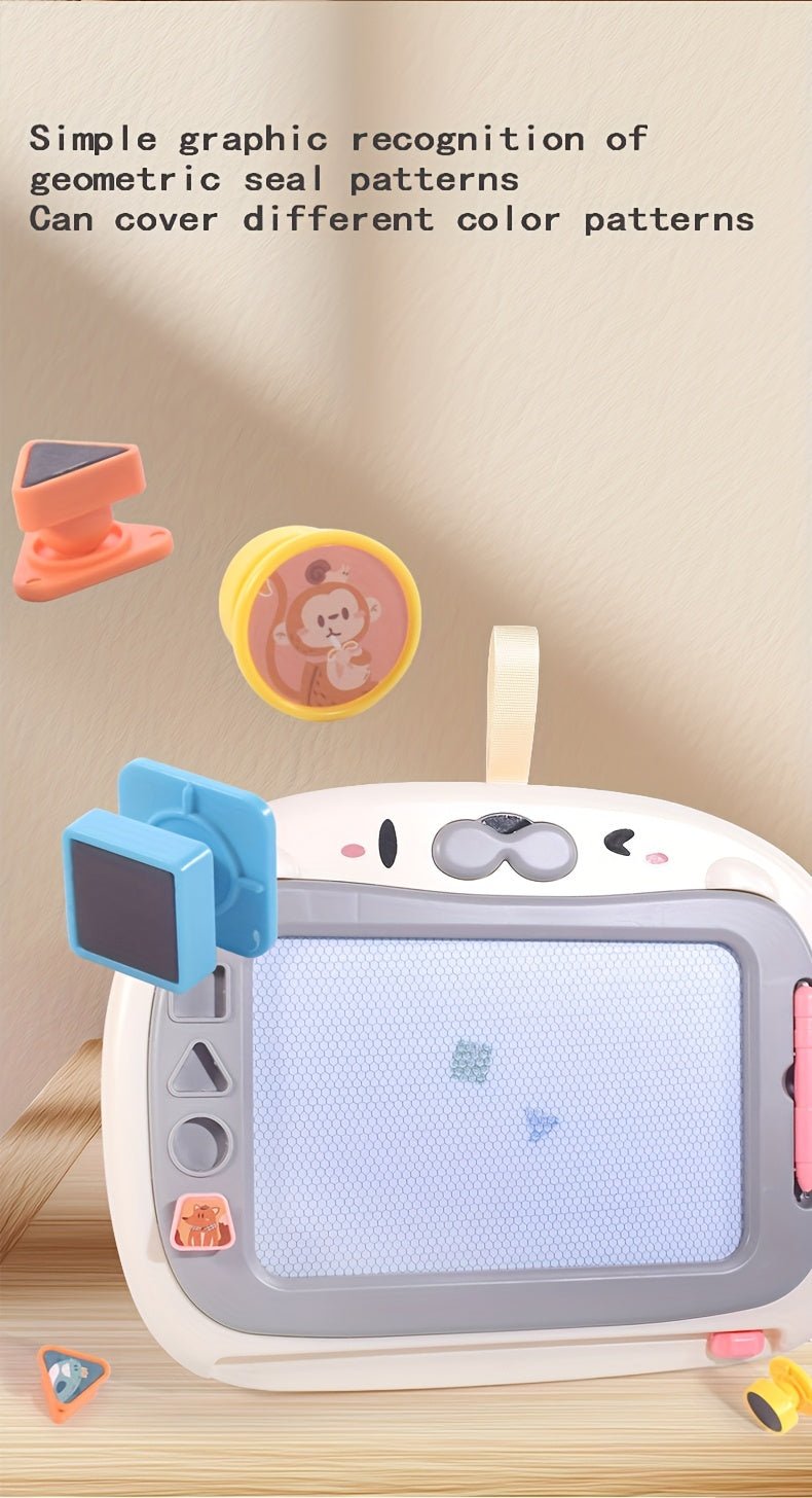 Ardoise Magique Enfant Réutilisable avec 4 Tampons – Jouet Créatif Effaçable | Idée Cadeau Noël 🎄Ludique et Éducative - Ardoise Magique