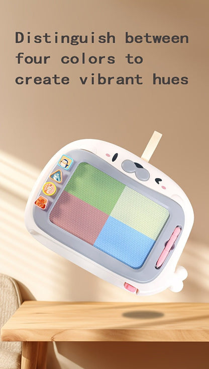 Ardoise Magique Enfant Réutilisable avec 4 Tampons – Jouet Créatif Effaçable | Idée Cadeau Noël 🎄Ludique et Éducative - Ardoise Magique