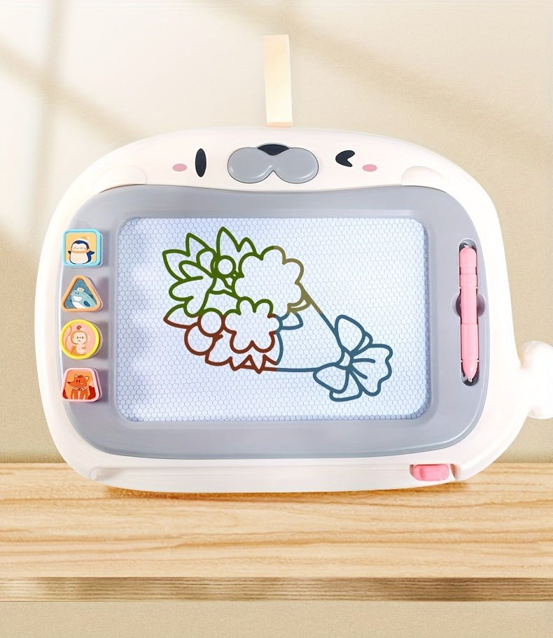 Ardoise Magique Enfant Réutilisable avec 4 Tampons – Jouet Créatif Effaçable | Idée Cadeau Noël 🎄Ludique et Éducative - Ardoise Magique