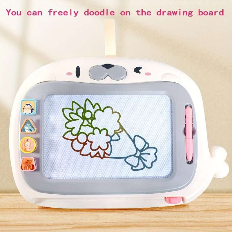 Ardoise Magique Enfant Réutilisable avec 4 Tampons – Jouet Créatif Effaçable | Idée Cadeau Noël 🎄Ludique et Éducative - Ardoise Magique