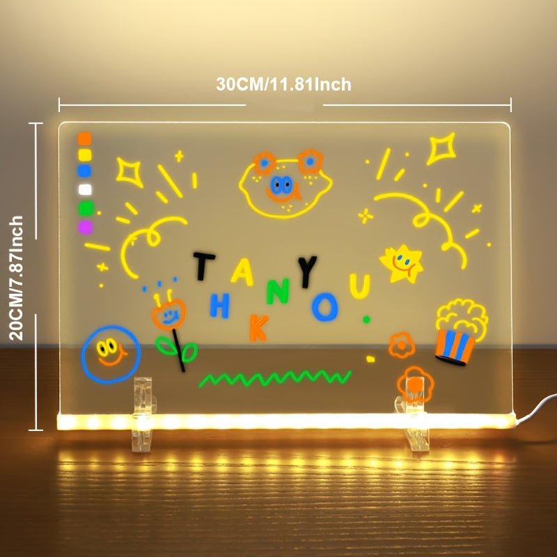 Ardoise Magique Translucide Éclairé – Tableau Lumineux pour Présentations, Bureau, École et Fêtes – Cadeau Idéal pour Noël et Halloween - Ardoise Magique