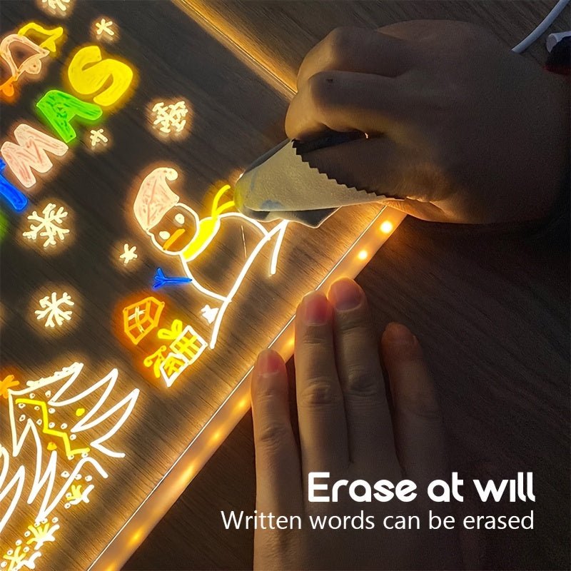 Ardoise Magique Translucide Éclairé – Tableau Lumineux pour Présentations, Bureau, École et Fêtes – Cadeau Idéal pour Noël et Halloween - Ardoise Magique