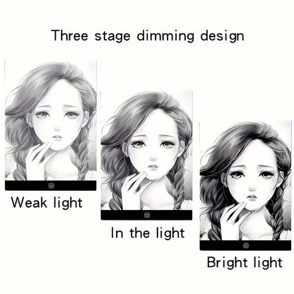 Tablette Lumineuse à LED – Planche à Dessin 3 Niveaux de Luminosité avec 12 Stylos Colorés | Idéale pour Croquis, Animation, Modèles & Tableau de Messages - Ardoise Magique